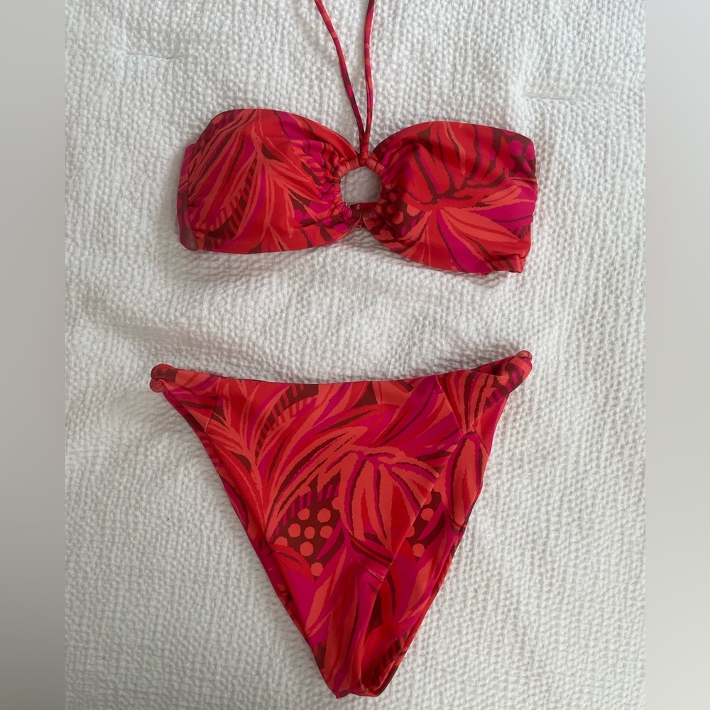 Skatie Surfside Bikini in Jean Top and Salty Bottoms in size Medium